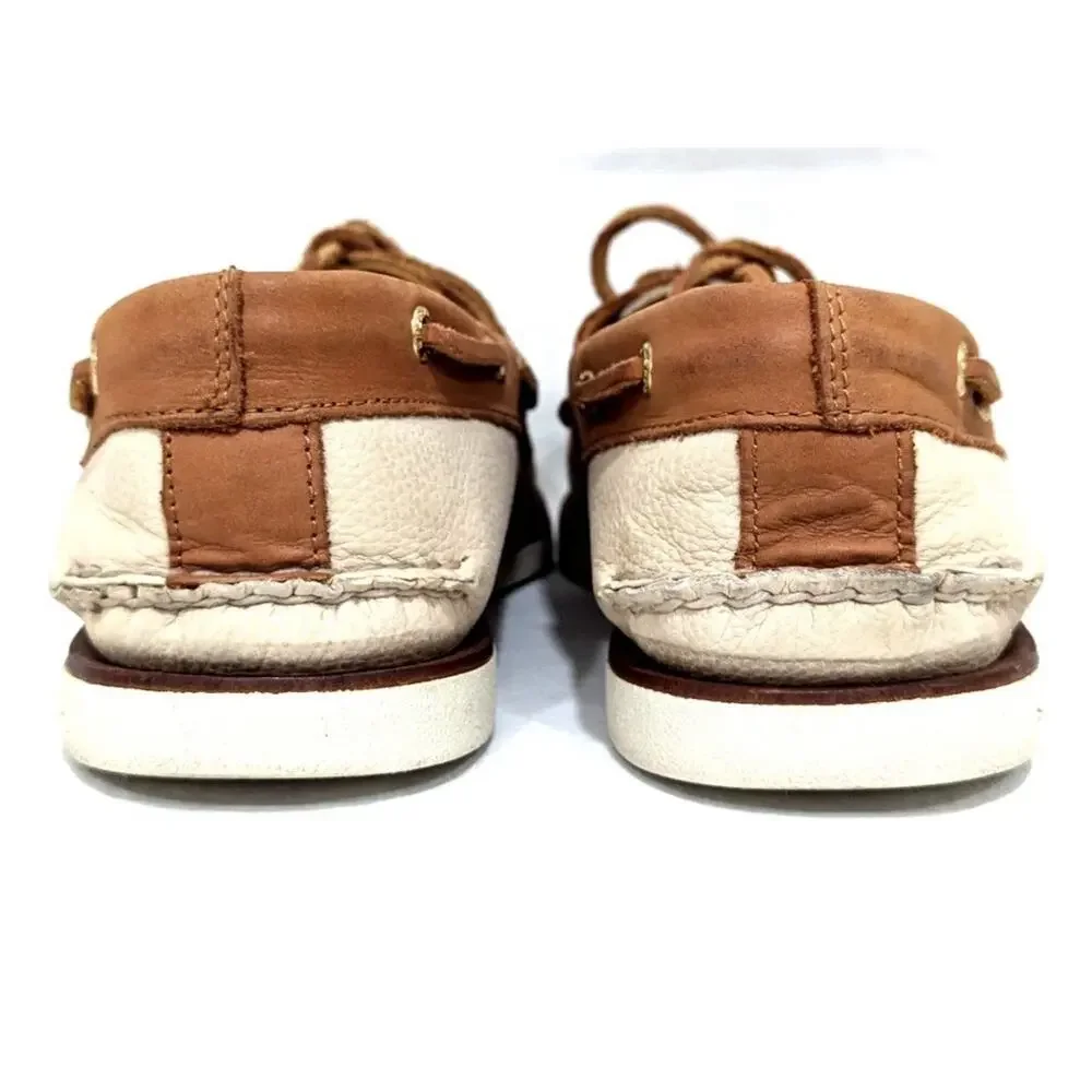 SPERRY TOPSIDER GOLD CUP Boat Shoes Loafers Beige Tan Mens Size 10.5 Fast Ship